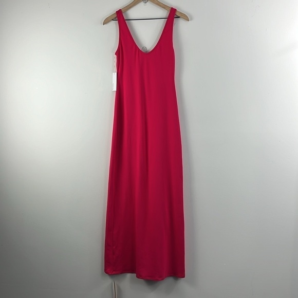 Reformation Tyra Knit Corvette Pink Barbiecore Sleeveless Maxi Dress Womens M - Picture 2 of 13
